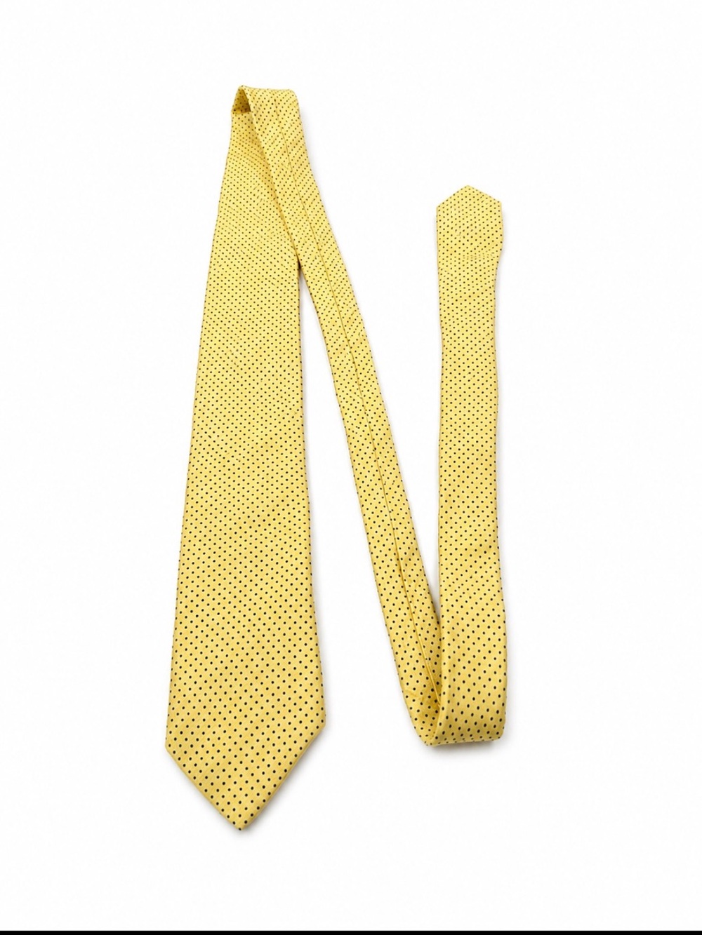 Homer Reed Yellow Polka Dot Men's Tie - Classic Neckwear 100% silk